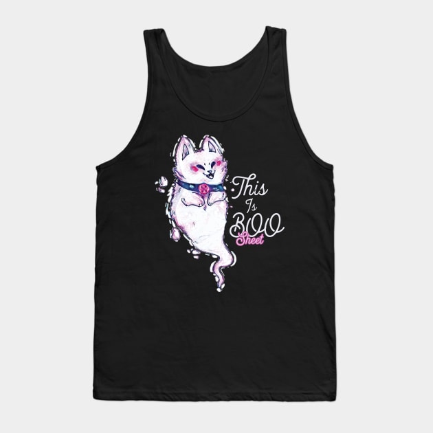 This is boo sheet funny halloween cat ghost Tank Top by Trendsdk